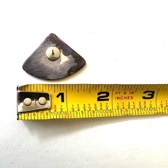 Blue Triangle design earrings - Picture 6 of 9